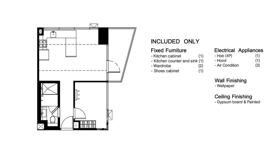 For sale 2 bedrooms condo in Huai Khwang, Bangkok