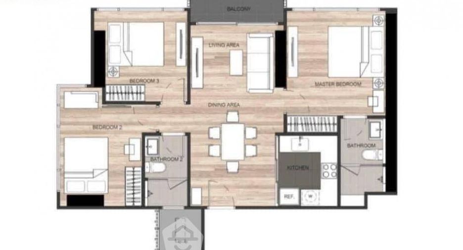 For sale 3 bedrooms condo in Chatuchak, Bangkok