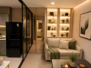 À louer 1 chambre condo à Huai Khwang, Bangkok