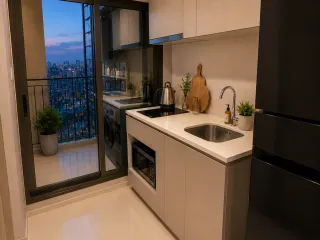 À louer 1 chambre condo à Huai Khwang, Bangkok