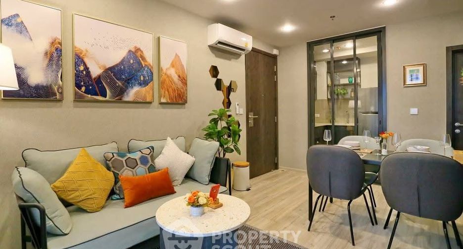 Condo en alquiler de 2 habitaciones en Huai Khwang, Bangkok