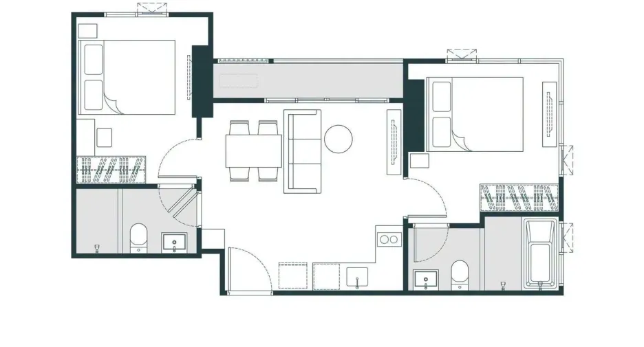 Condo en venta de 2 habitaciones en Rat Burana, Bangkok