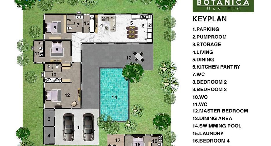 Villa zum Kauf mit Studio in Hua Hin, Prachuap Khiri Khan