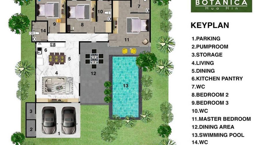 Villa zum Kauf mit Studio in Hua Hin, Prachuap Khiri Khan
