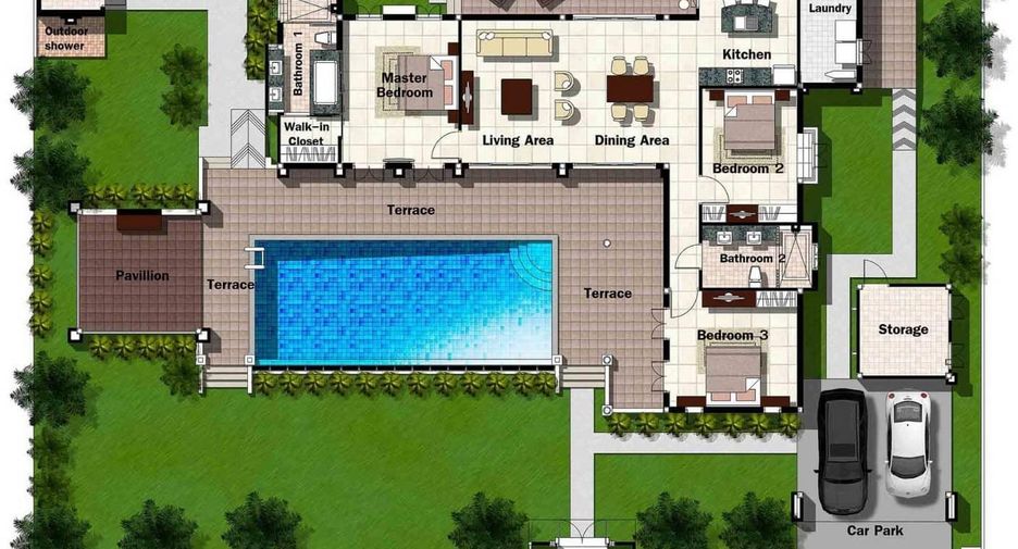 À vendre 3 chambres villa à Hua Hin, Prachuap Khiri Khan