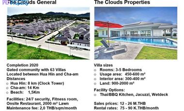 Villa zur Miete und zum Kauf mit 3 Zimmer in Cha Am, Phetchaburi
