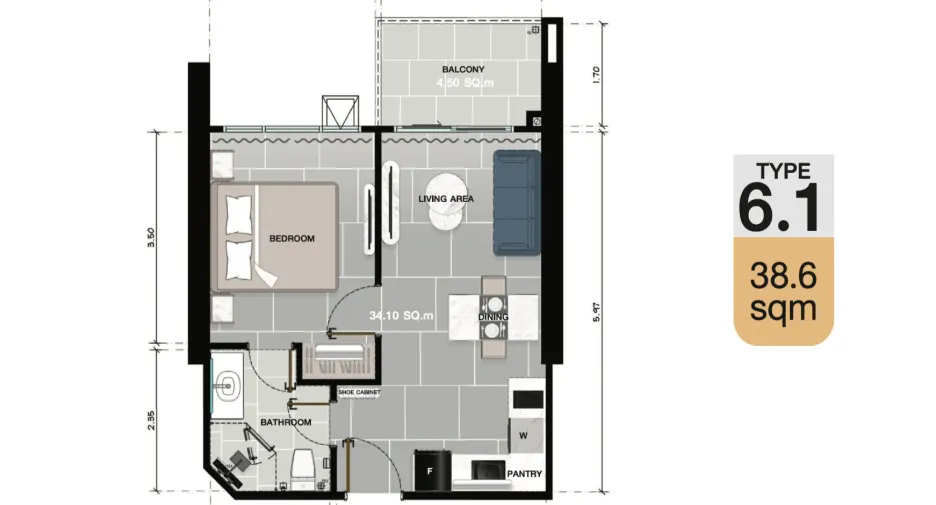 For sale 1 bed condo in Jomtien, Pattaya