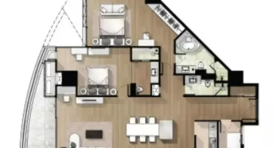 For sale 2 bedrooms condo in Dusit, Bangkok