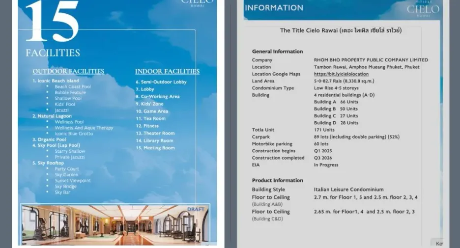Apartamento en venta de 2 habitaciones en Mueang Phuket, Phuket