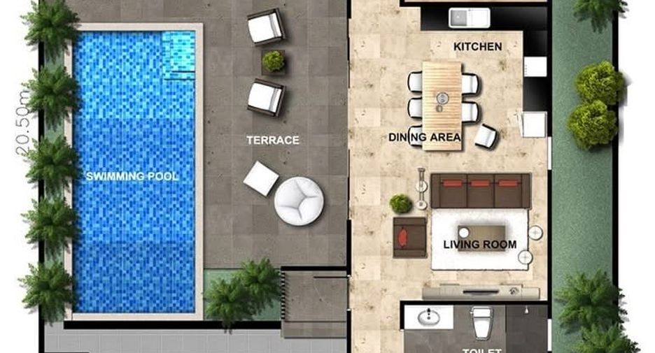 Villa en venta de 3 habitaciones en Cha Am, Phetchaburi