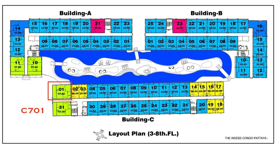Wohnung zum Kauf mit 2 Zimmer in Jomtien, Pattaya