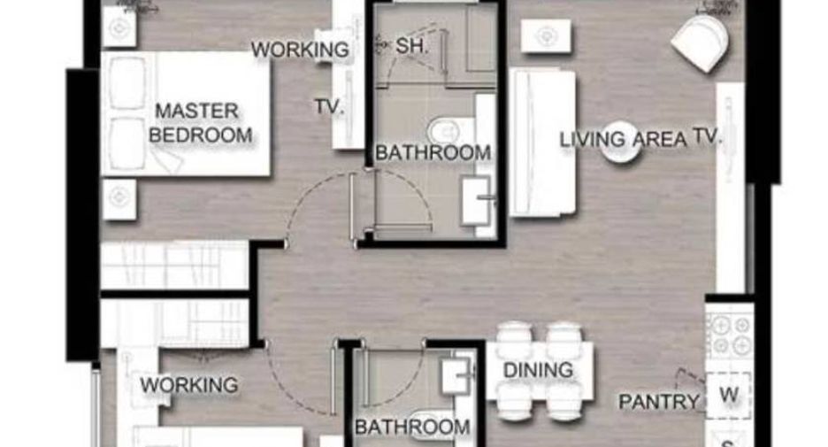 For rent 2 bedrooms condo in Chatuchak, Bangkok
