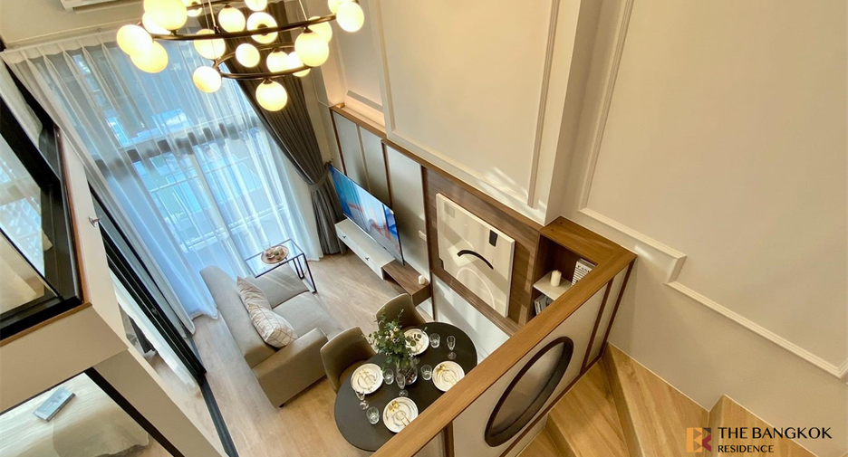 Condo en alquiler de 2 habitaciones en Huai Khwang, Bangkok