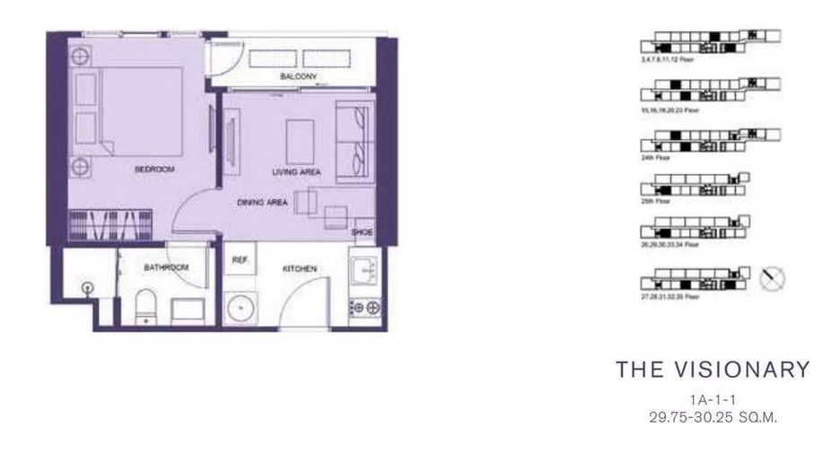 Condo en alquiler de estudio en Watthana, Bangkok