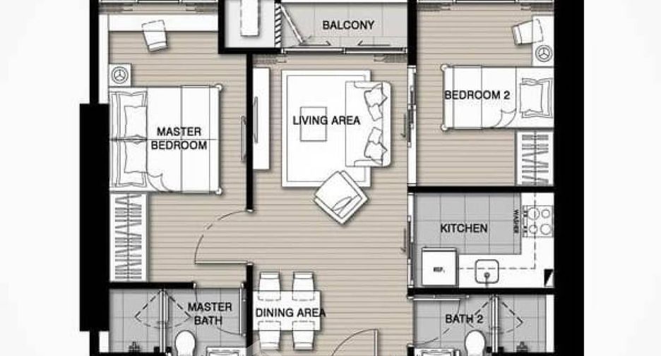 For rent 2 ベッドルーム condo in Bang Na, Bangkok