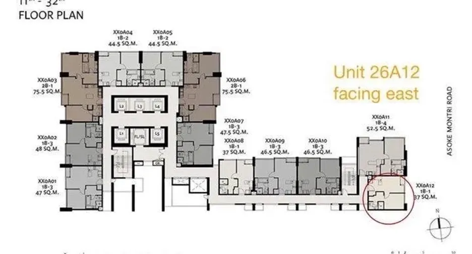 For sale and for rent 1 bed condo in Watthana, Bangkok