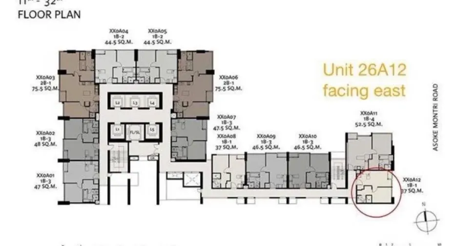 For sale and for rent 1 bed condo in Watthana, Bangkok