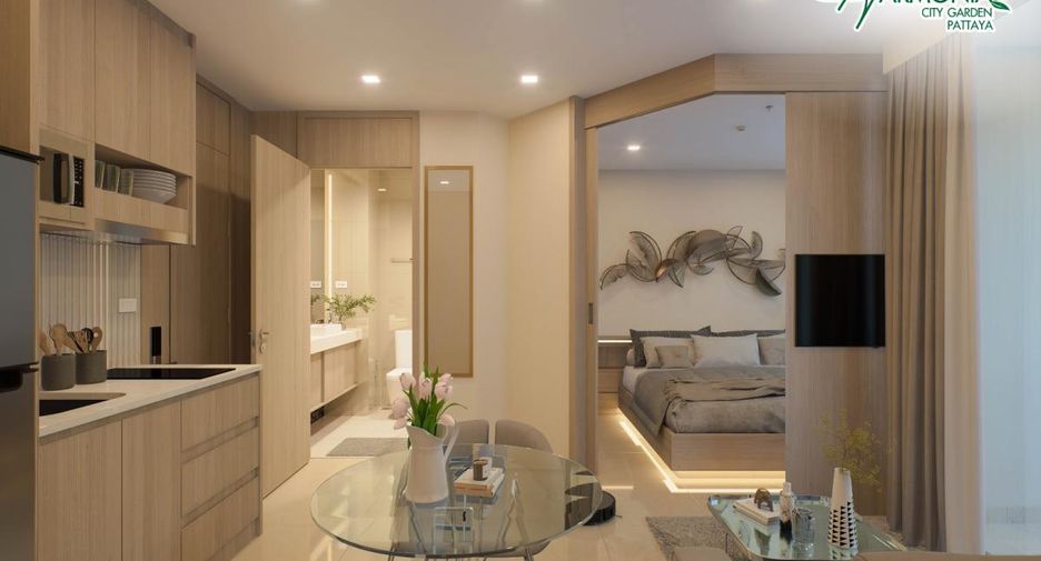 À vendre 1 chambre condo à Bang Lamung, Chonburi