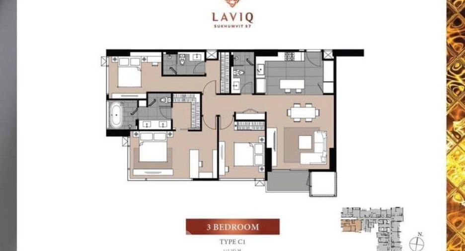 À vendre 3 chambres condo à Khlong Toei, Bangkok