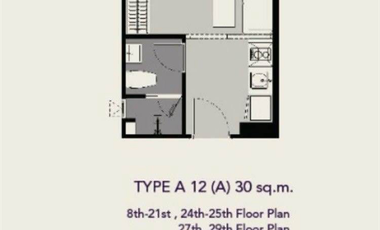 Wohnung zum Kauf mit 1 Zimmer in Watthana, Bangkok