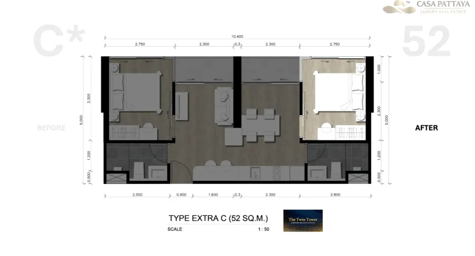 For sale 2 bedrooms condo in Jomtien, Pattaya