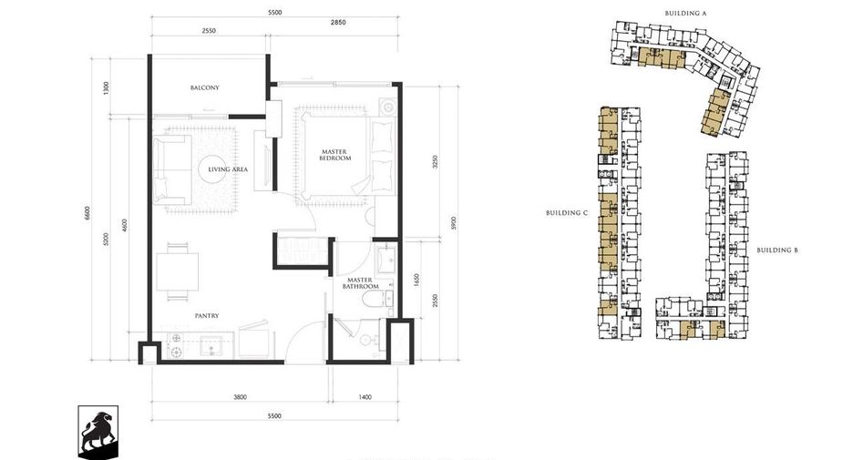 À vendre 1 chambre condo à Jomtien, Pattaya