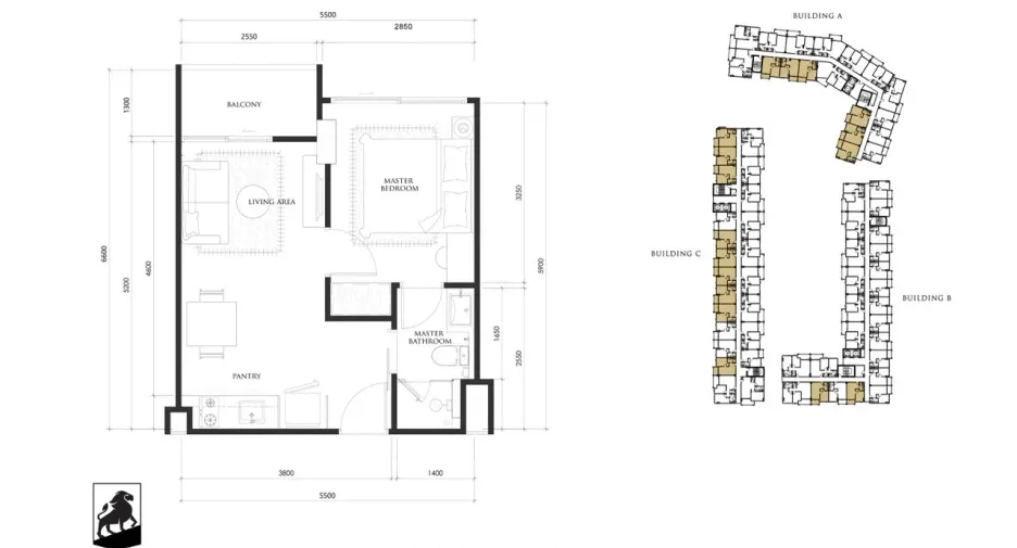 Wohnung zum Kauf mit 1 Zimmer in Jomtien, Pattaya