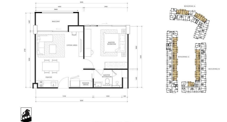 À vendre 1 chambre condo à Jomtien, Pattaya