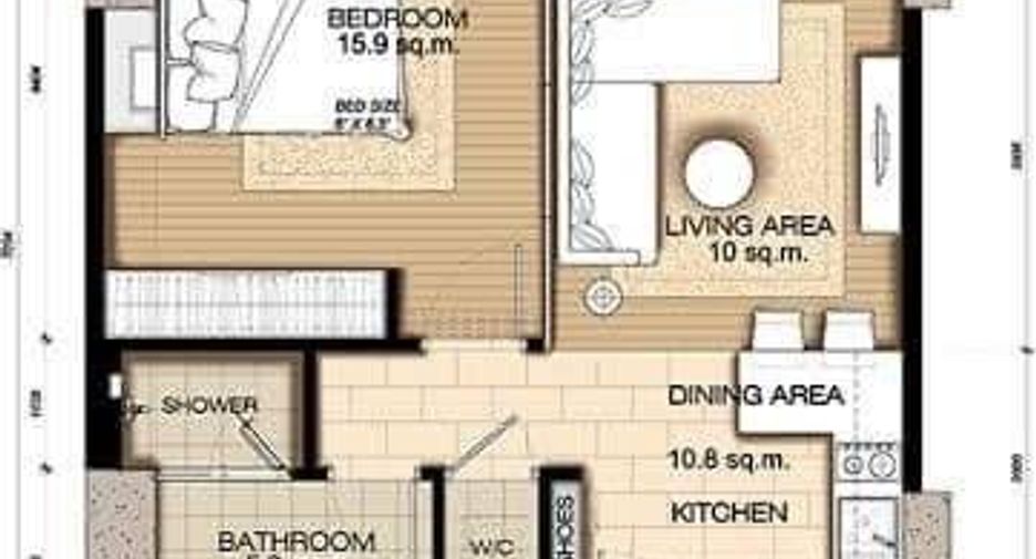 Wohnung zum Kauf mit 1 Zimmer in Watthana, Bangkok