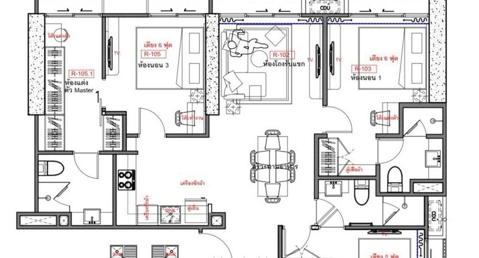 For rent and for sale 3 bedrooms condo in Watthana, Bangkok