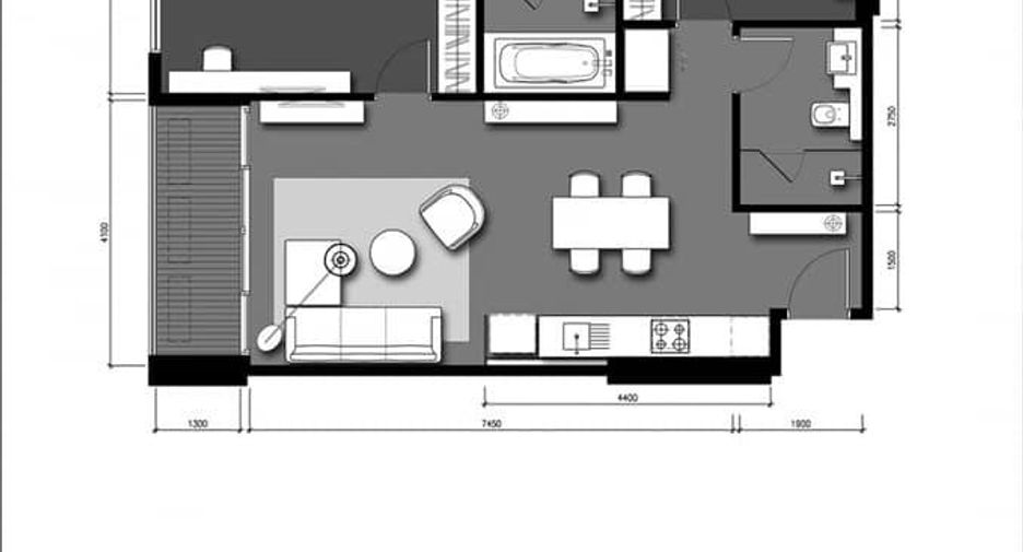 For rent 2 bedrooms condo in Watthana, Bangkok