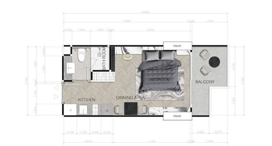 For sale studio condo in Jomtien, Pattaya