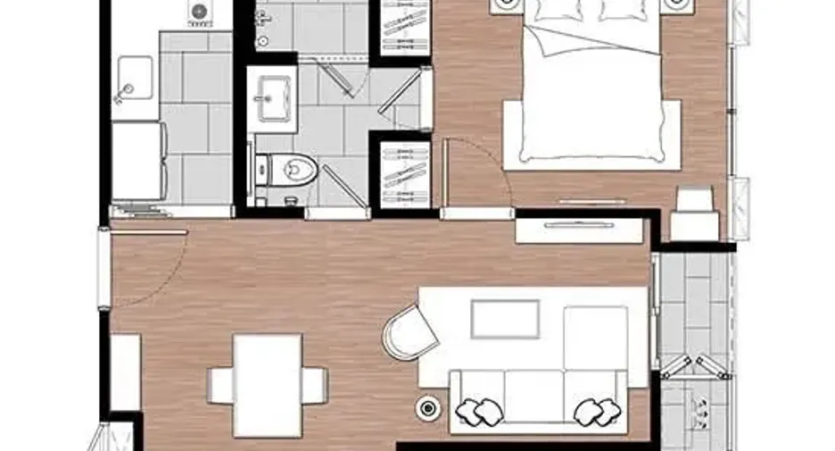 Condo en venta de 1 habitaciones en Huai Khwang, Bangkok