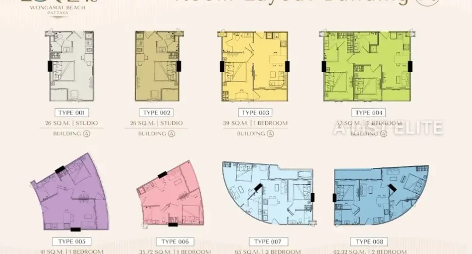 Condo en venta de 2 habitaciones en Bang Lamung, Chonburi