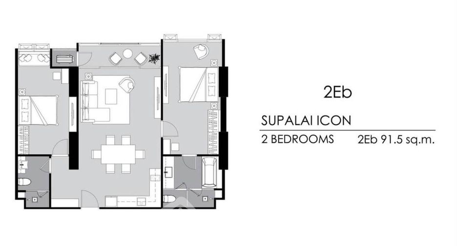 À louer 2 chambres condo à Sathon, Bangkok