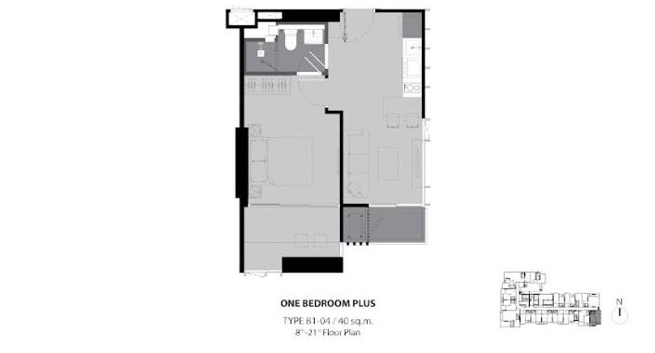 Wohnung zum Kauf mit 1 Zimmer in Watthana, Bangkok