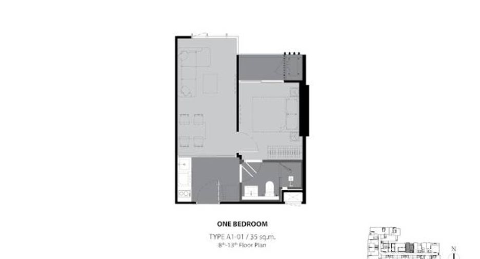 Wohnung zum Kauf mit 1 Zimmer in Watthana, Bangkok