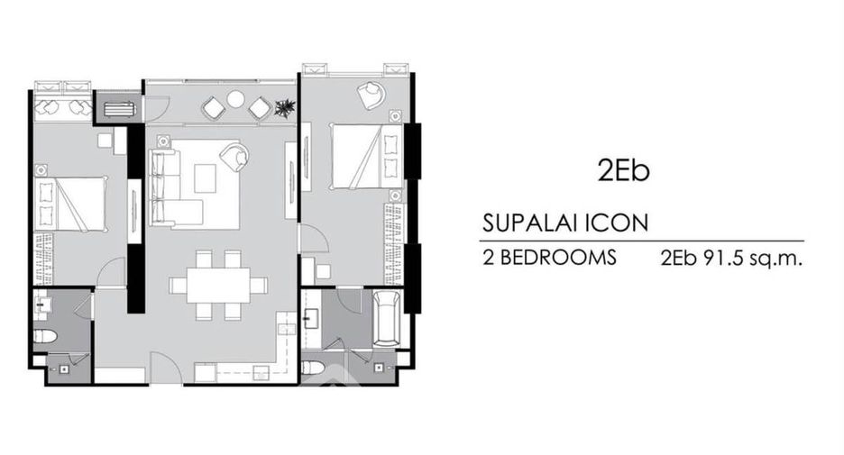 Condo en alquiler de 2 habitaciones en Sathon, Bangkok