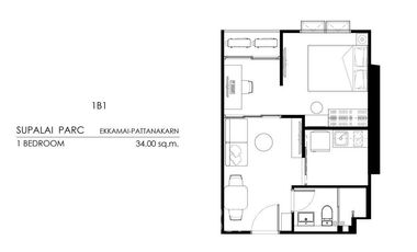 For sale 1 bed condo in Suan Luang, Bangkok