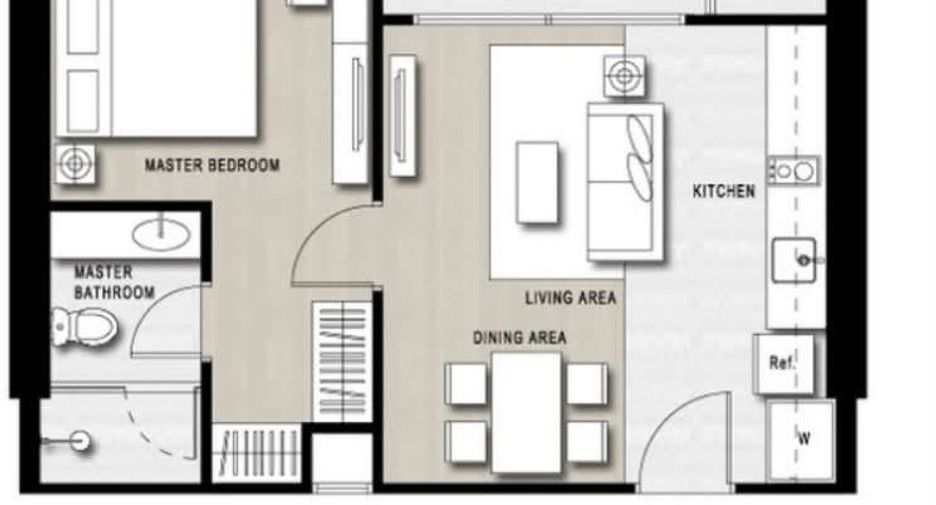 Wohnung zum Kauf mit 1 Zimmer in Watthana, Bangkok