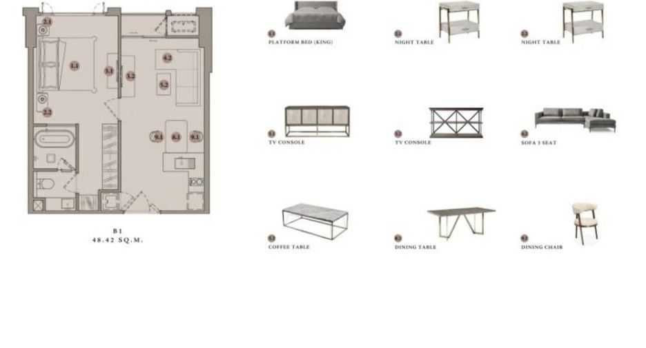 Condo en alquiler de 1 habitaciones en Watthana, Bangkok