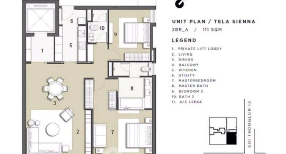 Wohnung zum Kauf mit 2 Zimmer in Watthana, Bangkok