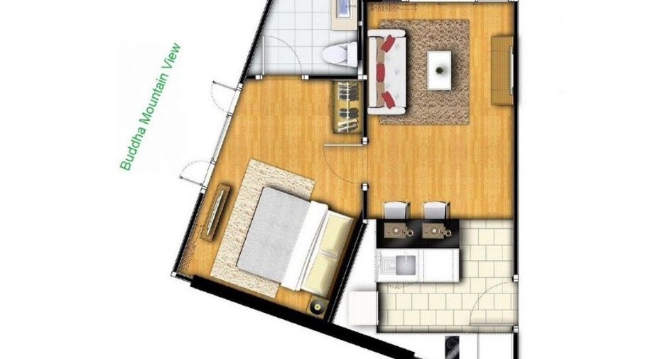 For sale 1 bed condo in Bang Lamung, Chonburi