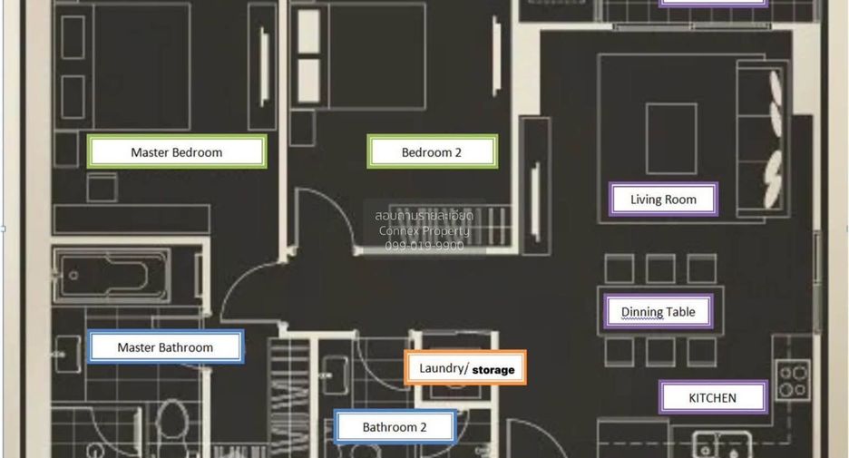 For sale 2 bedrooms condo in Watthana, Bangkok