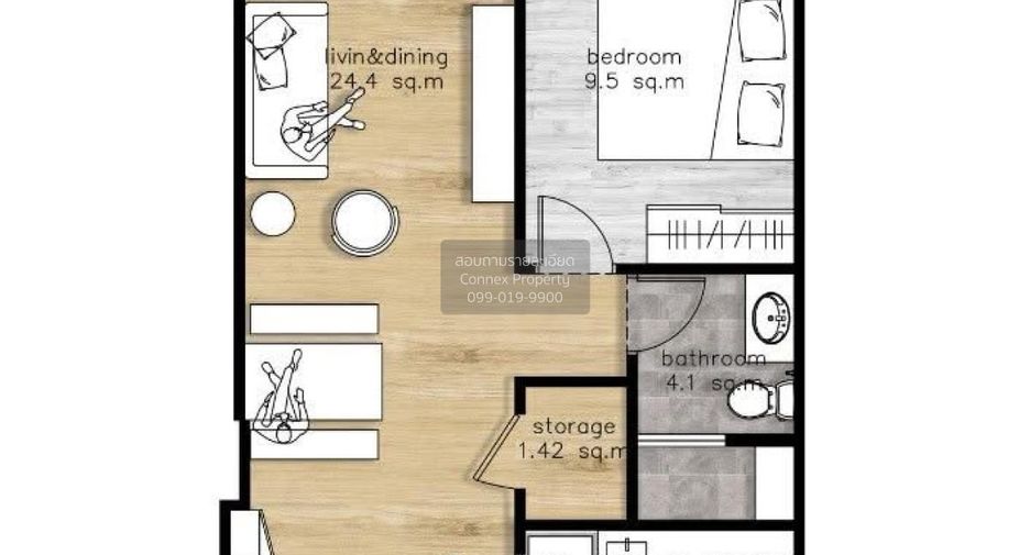 For rent 1 bed condo in Khlong San, Bangkok