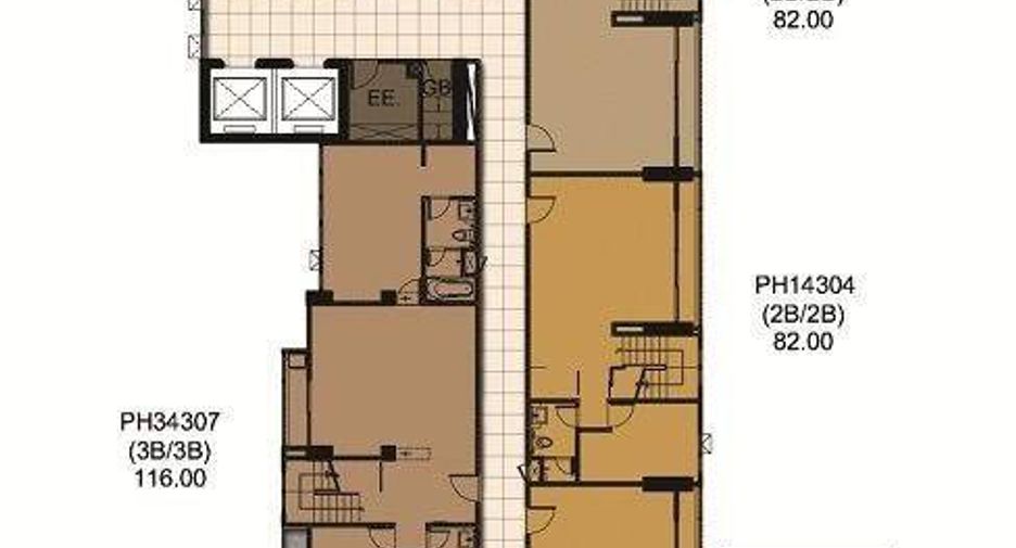 Wohnung zum Kauf mit 3 Zimmer in Watthana, Bangkok