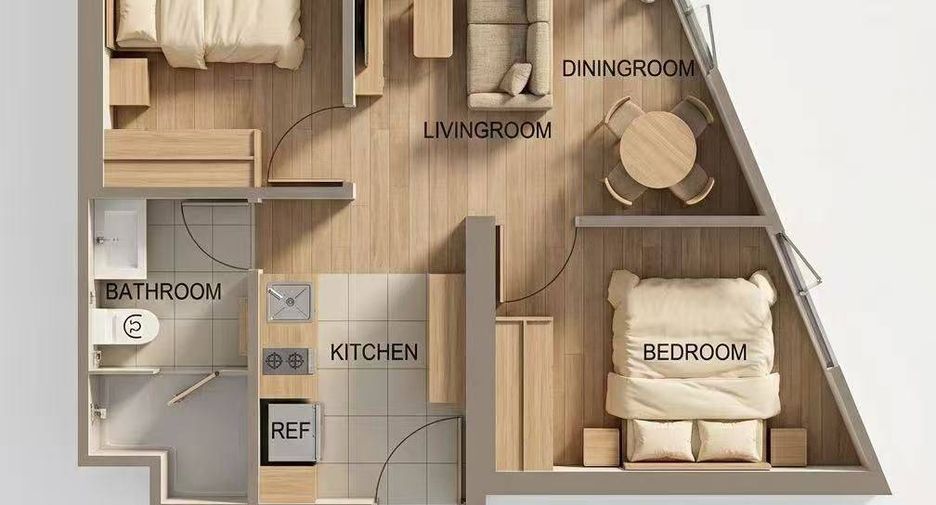 For rent 2 bedrooms condo in Bang Na, Bangkok
