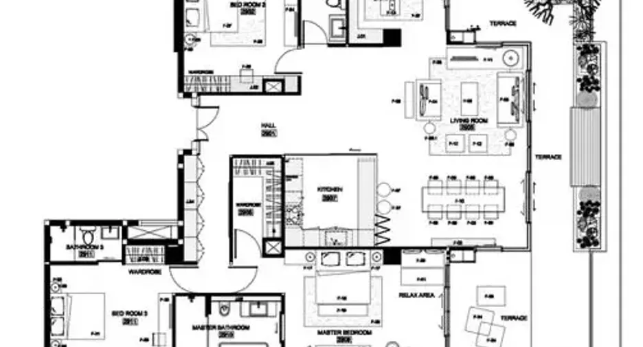 For rent 3 bedrooms condo in Watthana, Bangkok
