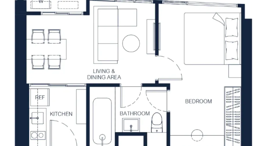 Wohnung zum Kauf mit 1 Zimmer in Bang Lamung, Chonburi