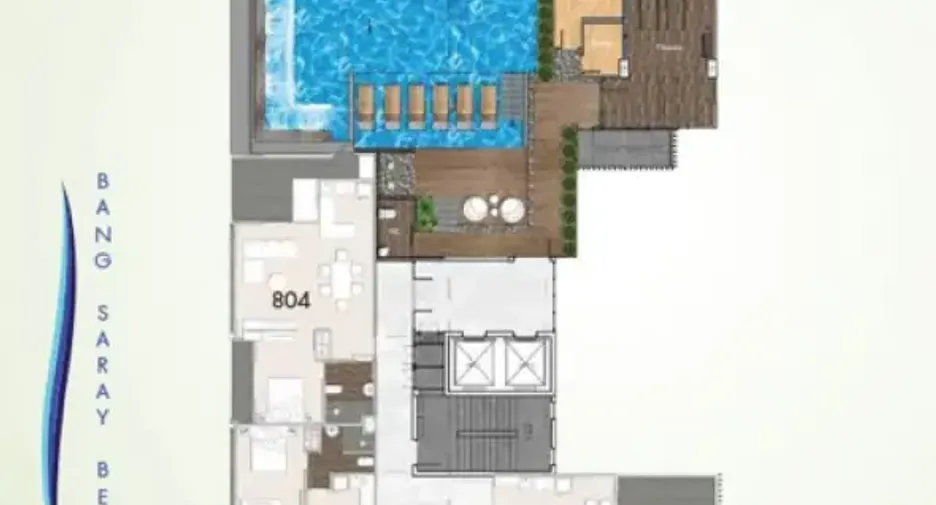 Wohnung zum Kauf mit 2 Zimmer in Bang Saray, Pattaya